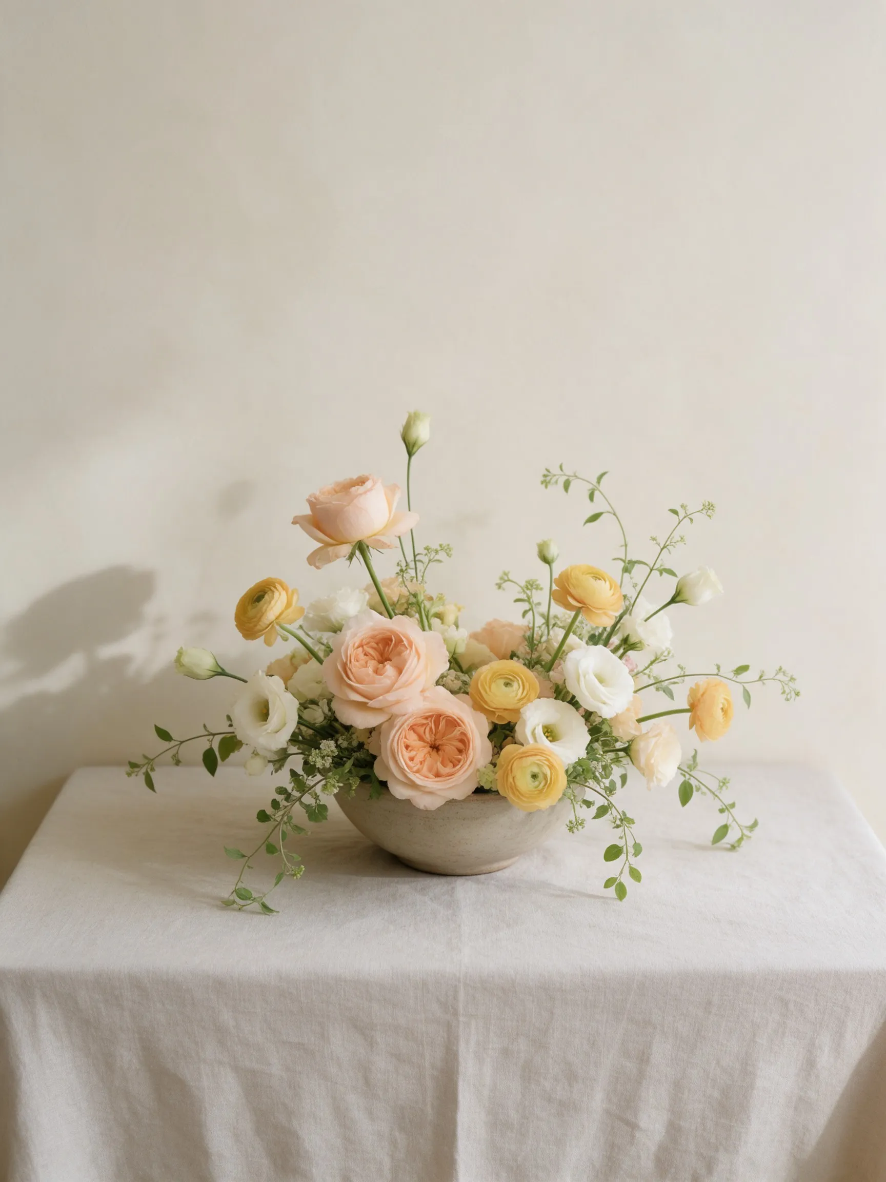 Arreglo de flores en un jarrón
