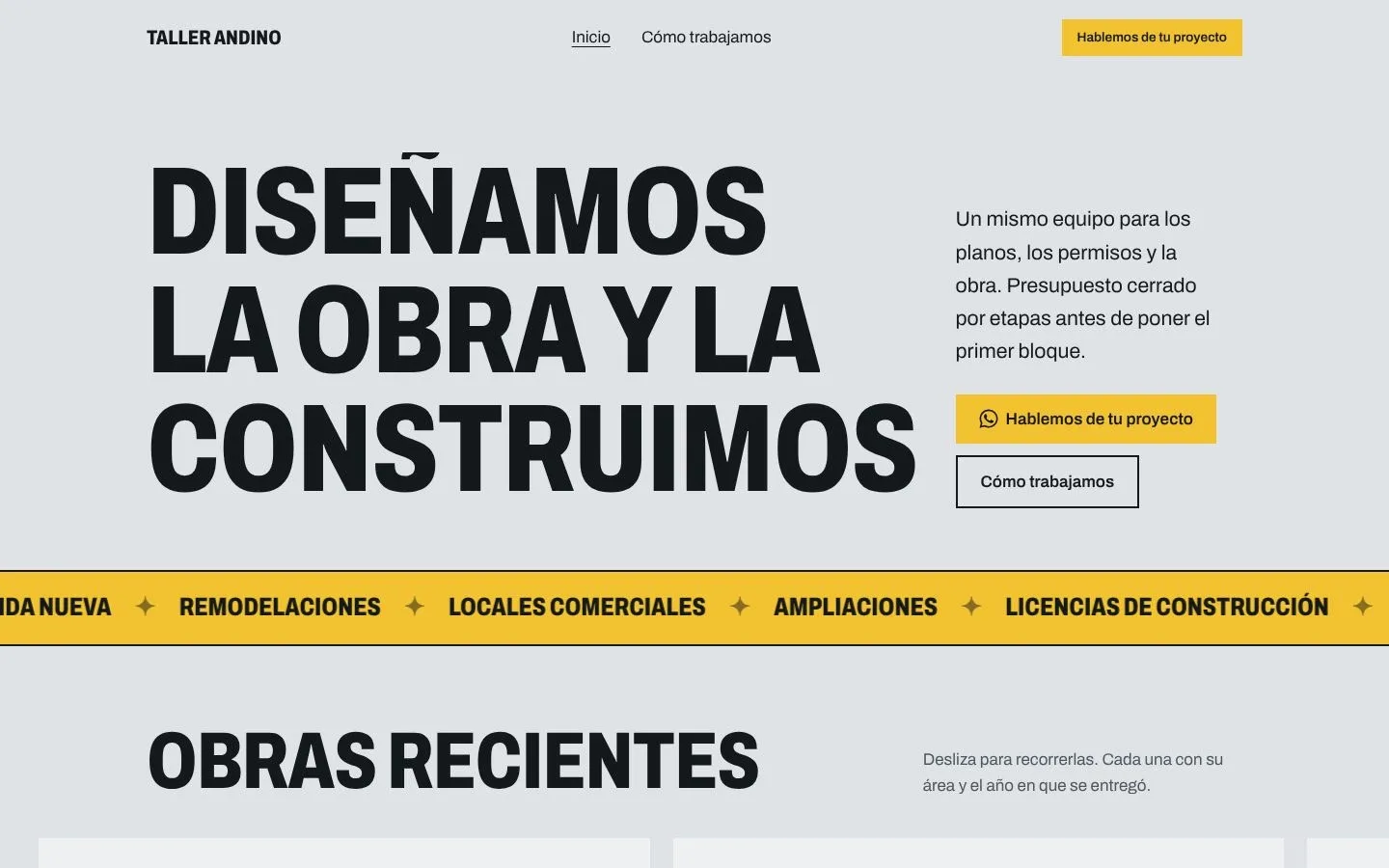 Portada del concepto Taller Andino